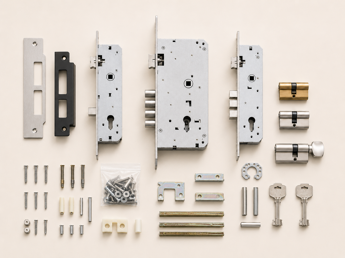 ROYALOCK lock bodies cylinders and installation accessories