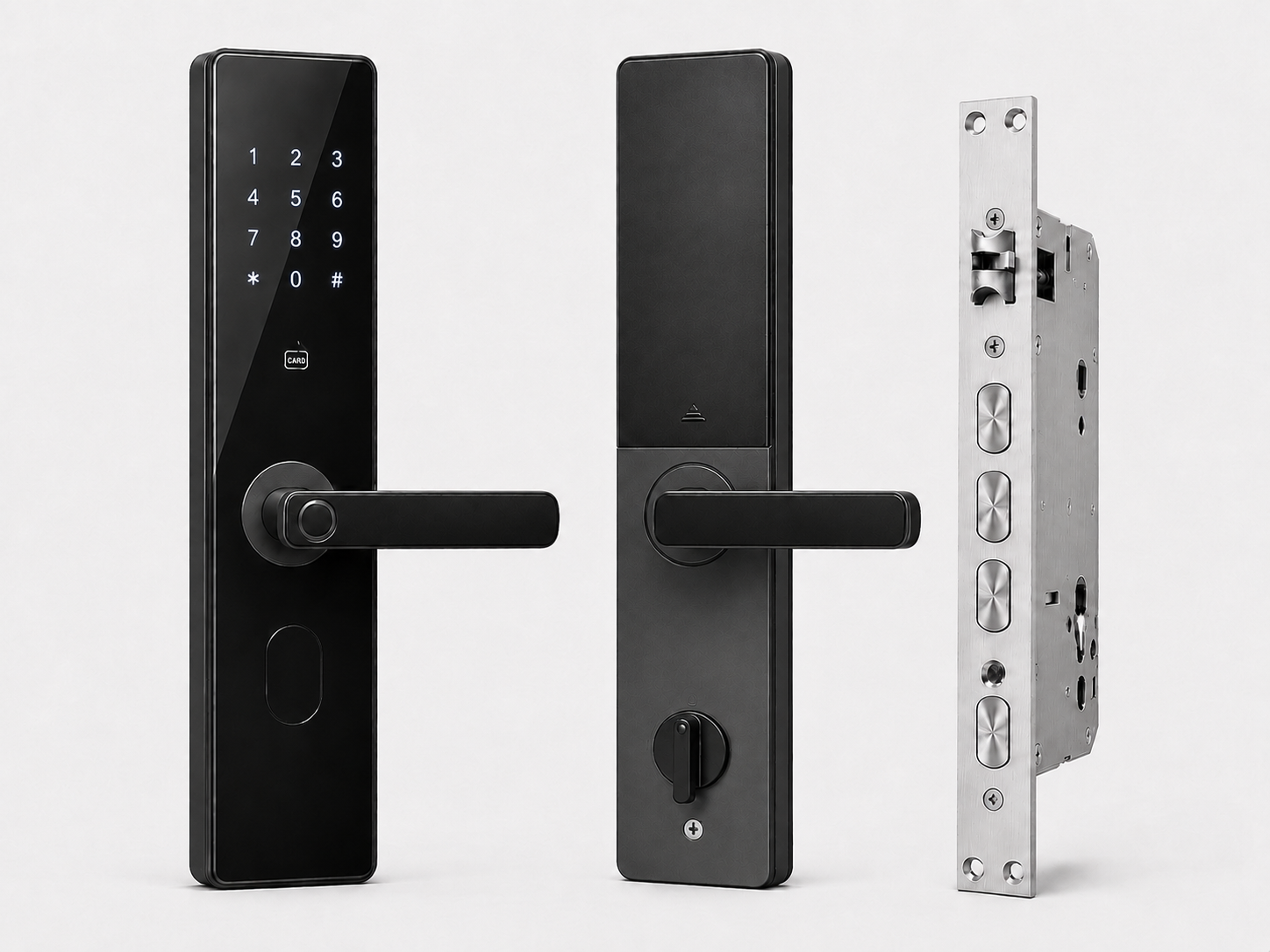 Standard fingerprint entry door smart lock for residential doors