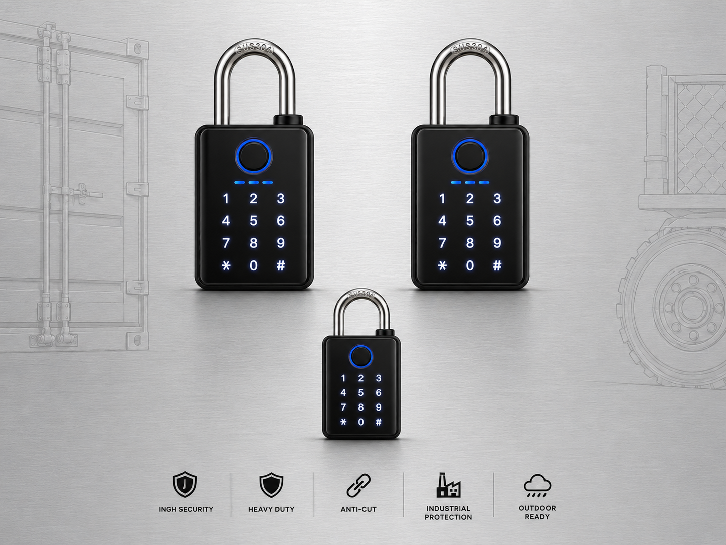 SP800-N-TY TUYA/APP smart padlock for gates and outdoor utility boxes