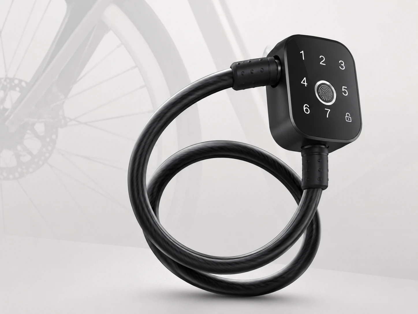 Smart cable lock for bike e-bike and scooter flexible locking